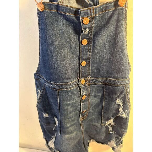 Nobo denim short overalls jr. large 11/13 distressed - Picture 4 of 7